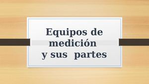 Cartilla Equipos De Medición