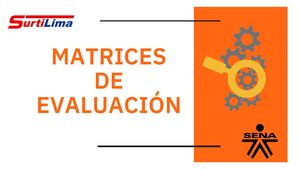 Matrices de evaluación