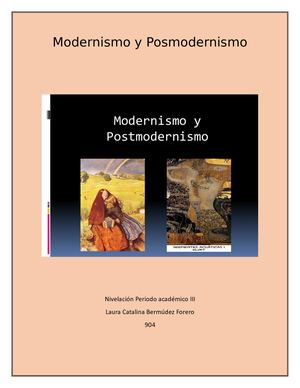 Revista Posmodernismo Y Modernismo Nivelacion 904
