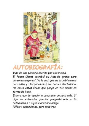 Autobiografía Claret "De Niño a Niño"