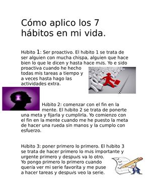 Cómo Aplico Los 7 Hábitos En Mi Vida