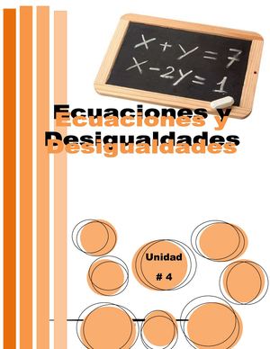 Ecuaciones Y Desigualdades