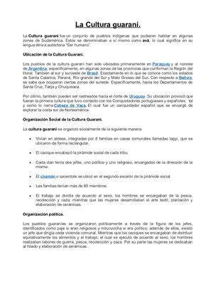 La Cultura Guaraní