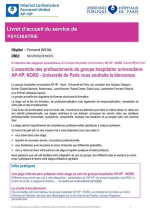 APHP. NORD Livret  Parcours PSYCHIATRIE F WIDAL (2).
