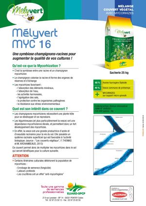 mélange couvert végétal avec mycorhize Melyvert MYC16