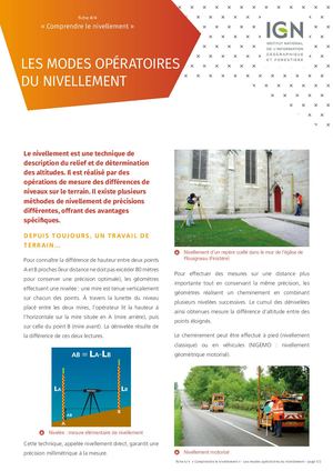 Comprendre le nivellement - Modes opératoires