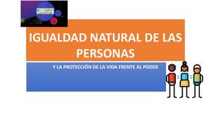 Igualdad Natural De Las Personas