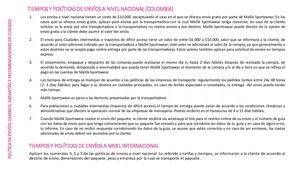 Política De Envíos, Cambios, Garantía Y Cuidados