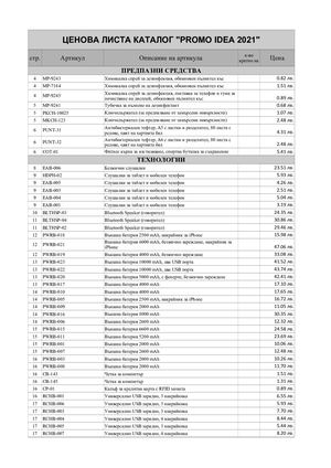 ценова листа