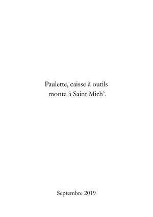 Paulette monte à St Mich'.