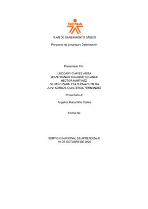 Plan De Saneamiento Lyd