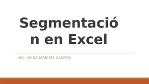 Segmentación En Excel