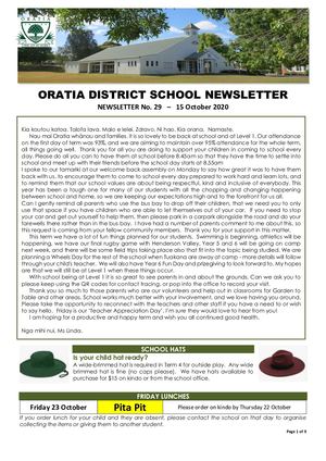 No 29 Odsnewsletter 15 October 2020