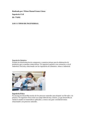 Los 11 Tipos De Ingenierias