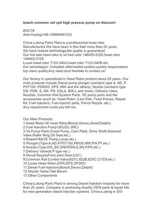 Bosch Common Rail Cp4 High Pressue Pump On Discount