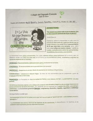 Taller Etica (Honestidad)