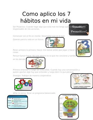 Como Aplico Los 7 Hábitos En Mi Vida