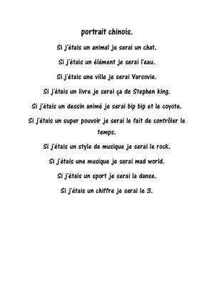 portrait Chinois