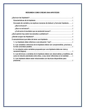 Como crear una hipótesis