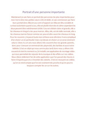 portrait D'une Personne Importante