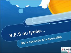 Spécialité SES au lycée