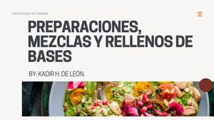 Preparaciones, Mezclas Y Relleno De Base