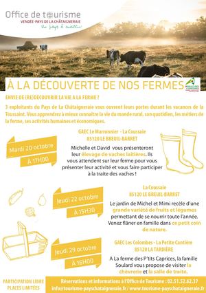 Flyer Visite De Ferme Vacances De La Toussaint