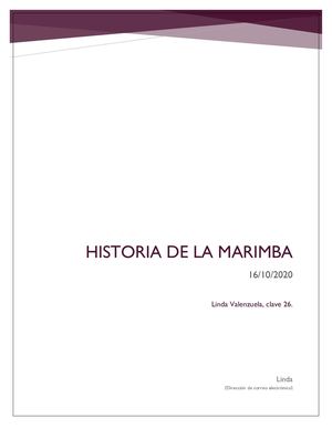 Examen Música, La Marimba