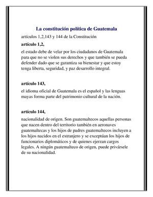La Constitución Política De Guatemala 9924