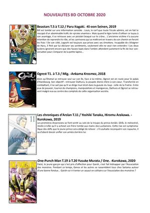 Nouveautes Bd Octobre 2020