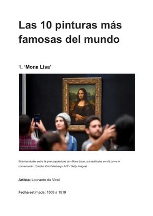 10 pinturas famosas del mundo