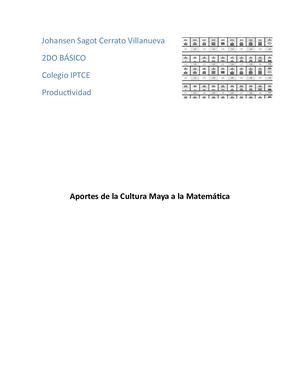Trabajo De Cultura Maya Johan