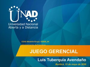 Presentación Juego Gerencial