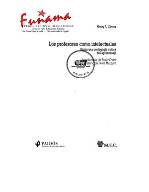 Giroux H Los Profesores Como Intelectuales D (1)