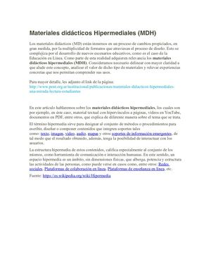 Materiales Didácticos Hipermediales