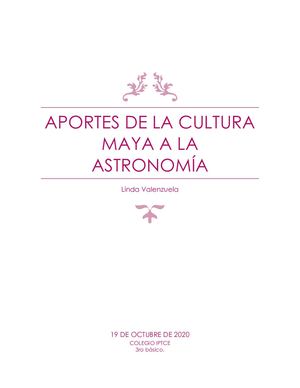 Aportes De La Cultura Maya A La Astronomía