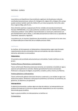 Proteínas Química