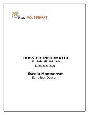 Dossier Inici De Curs 2020-21