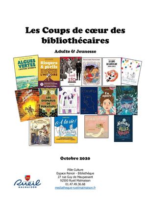 Les coups de cœur de l'espace Renoir, Octobre 2020