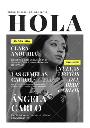 Portada De Revista Cotilleo Chica Con Vino Blanco Amarillo