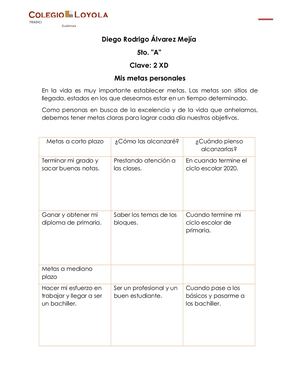 Actividad 11 Mis Metas Personales