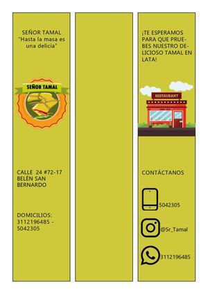 Tríptico - Señor Tamal - Tamal en lata