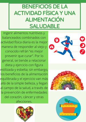 Beneficios De La Actividad Física Y Una Alimentación Saludable