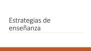 Estrategias De Enseñanza