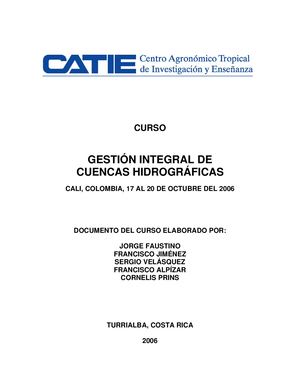 Curso Gestion Cuencas Cali Cvc