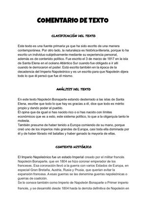 Coment Text Imp Napoleónico