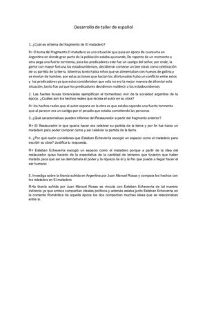 Desarrollo De Lectura Del Matadero (1)