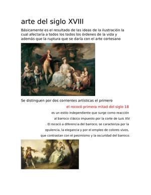 Arte Del Siglo Xviii