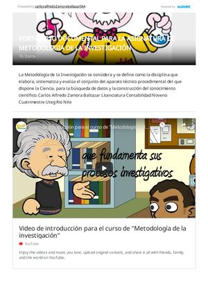 Portafolio Documental Para La Asignatura De Metodologia De La Investigación Parte 2