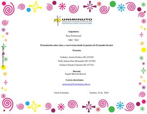 Presentación sobre ética y convivencia desde la postura de Fernando Savater